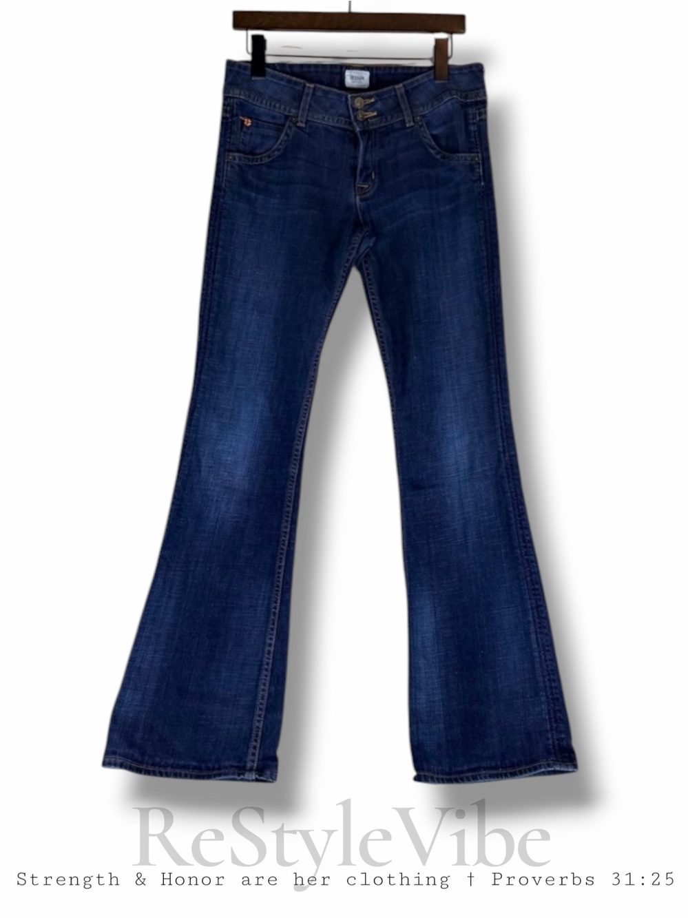 HUDSON Women’s Size 29 Denim Jeans Low Rise Fit Bootcut Style Stretch Flaps